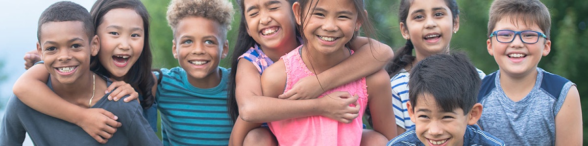 A group of students smiling