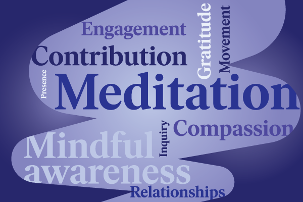 9 Mindful Habits for Well-Being word cloud