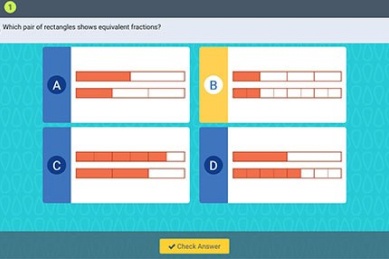 Screenshot of interactive student activity