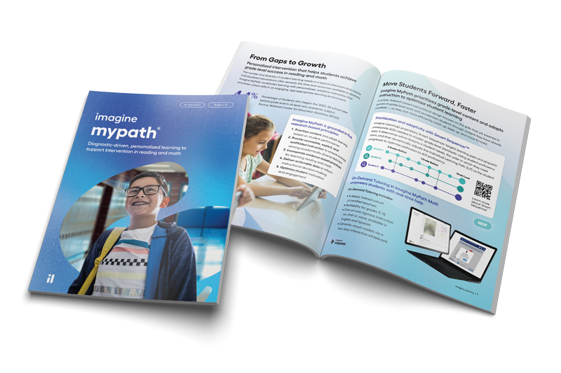 An image of the printed Imagine MyPath brochure lying on a table