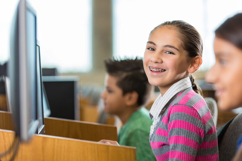 Students in a computer lab