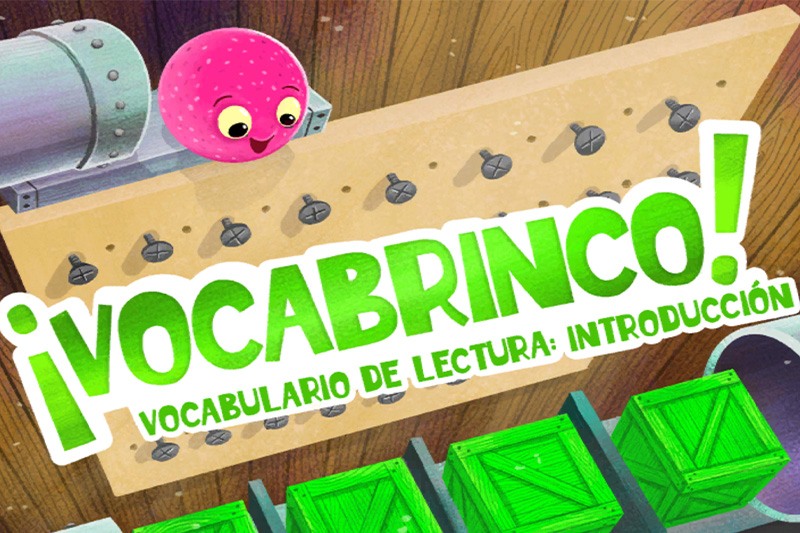 Screenshot of an Imagine Español lesson with the text "¡Vocabrinco! Vocabulario De Lectura Indroducción"