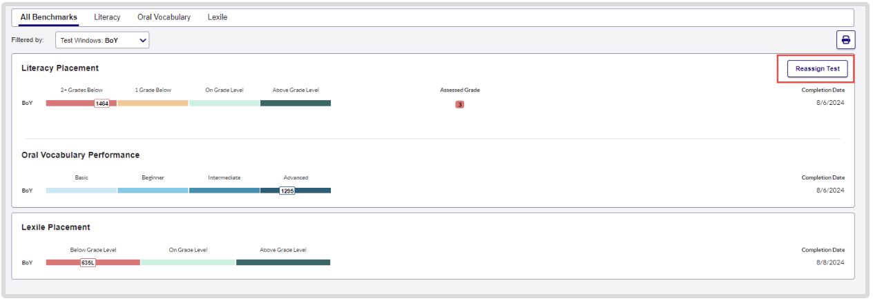 reassigning benchmarks