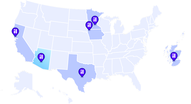 Map of Imagine Learning office locations