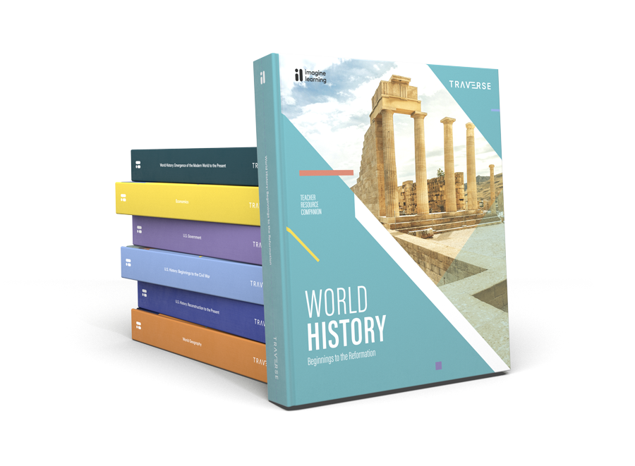 Traverse textbooks stacked.