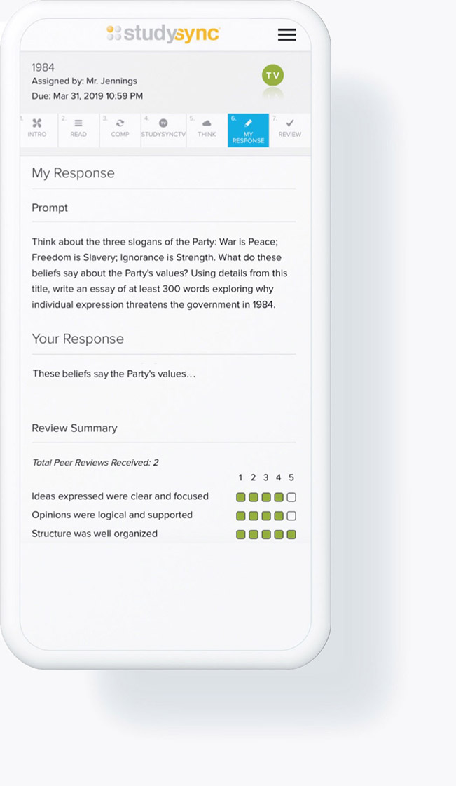 Teacher assisting high school student in class