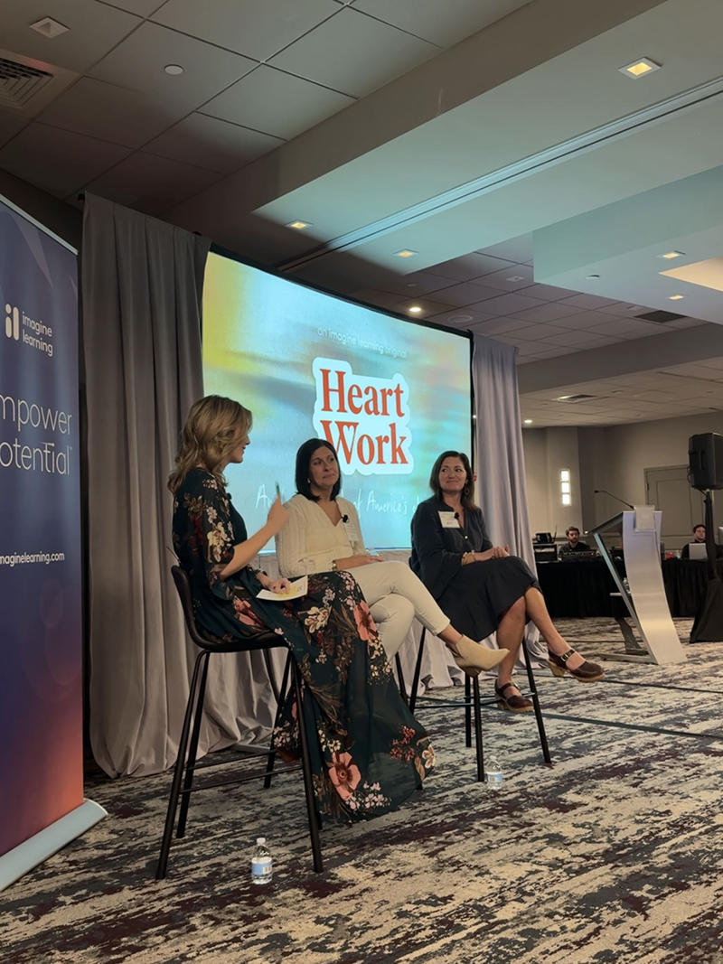 Lauren, Nicole, and Janna delivering their panel on making the shift to a science-of-reading-aligned curriculum.