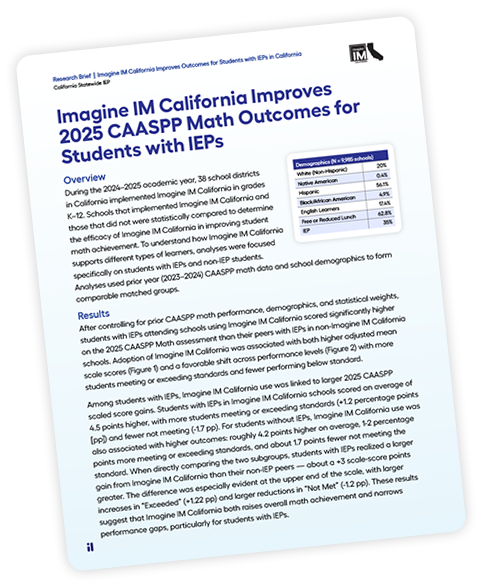 Cover page of an Imagine IM research paper