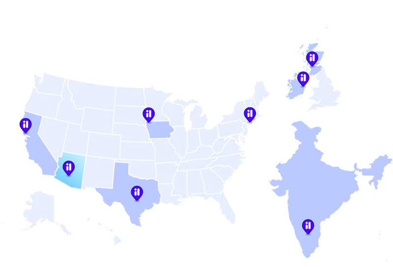 Map of Imagine Learning office locations