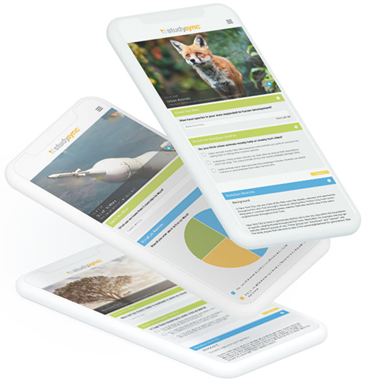 StudySync Blasts on a tablet.