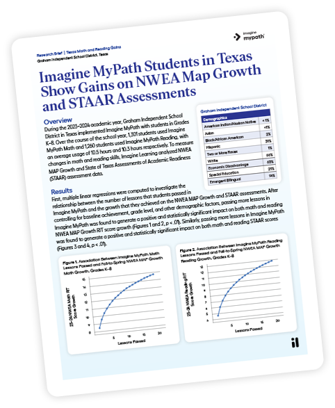 Cover page of an Imagine Edgenuity research paper