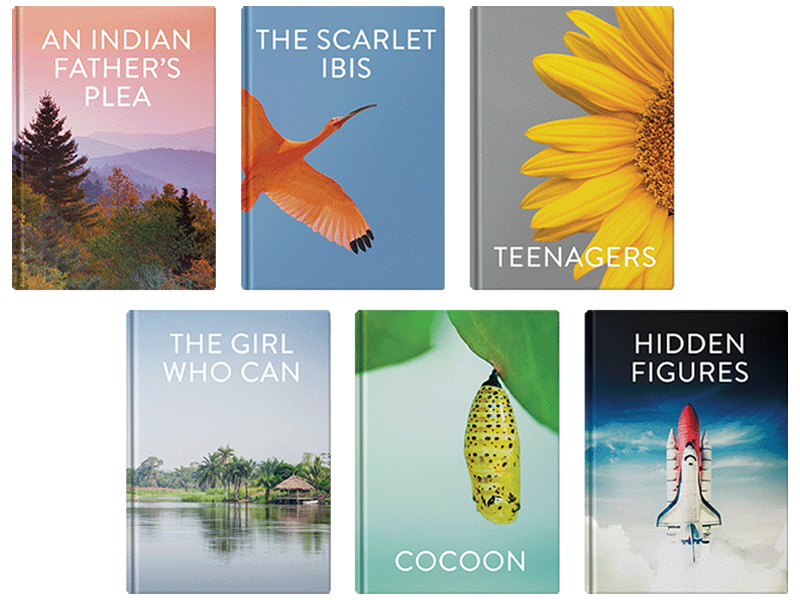 Covers of novels included in StudySync.